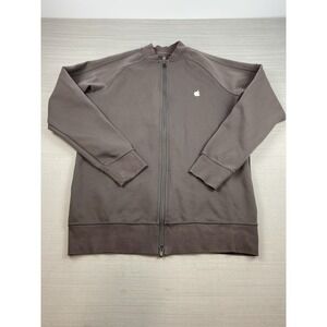 Apple Jacket Mens Medium Gray Full‎ Zip Employee Uniform Computer PC Mac Tech